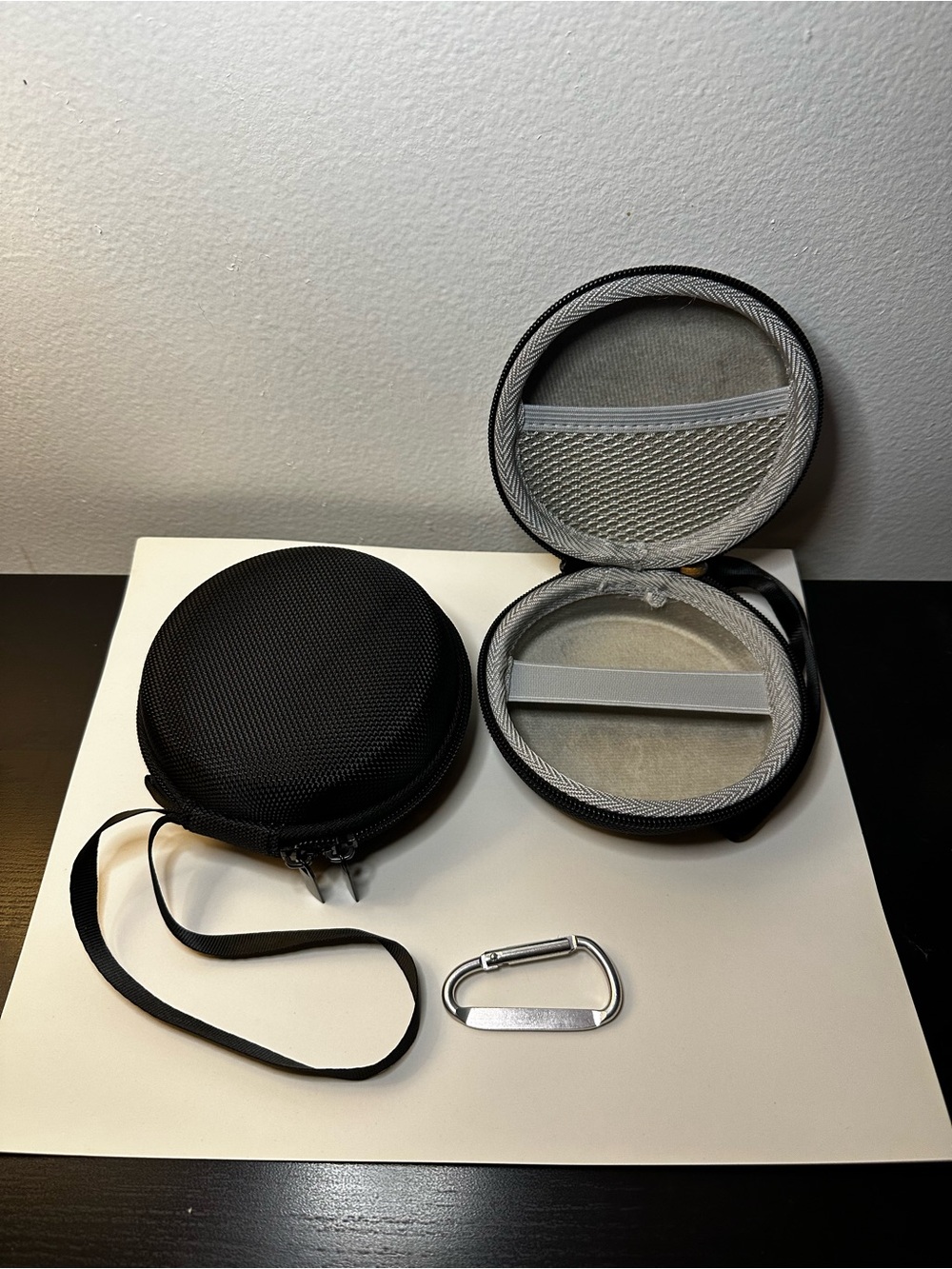 Google Nest Speaker Compact Black Travel Case with Carabiner